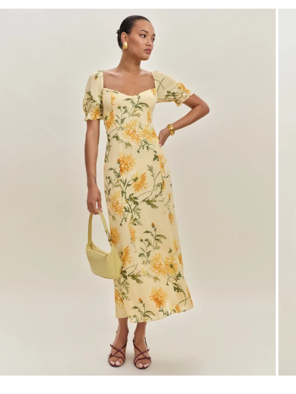 Reformation Gloria Yellow Dress NWT Size 2